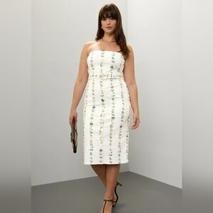 Adam Lippies Size 16 Floral Denim Dress Rent The Runway